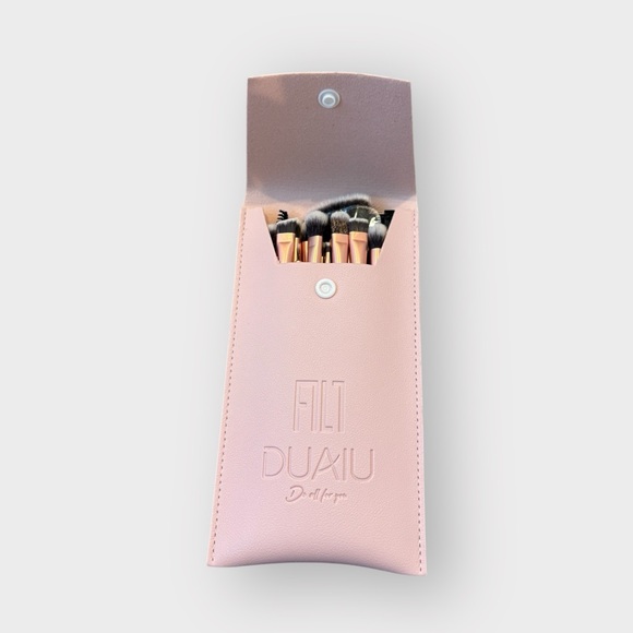 DUAIU Eyeshadow Brush Set 16Pcs Bamboo Eye Makeup Brushes w/ Bag - NEW - Picture 4 of 7